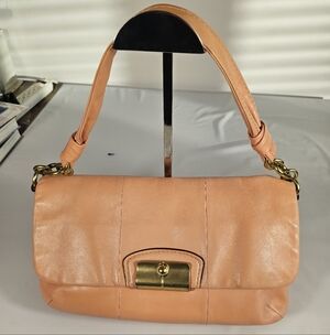 Vtg COACH Peach Leather Shoulder Bag (14755) RARE